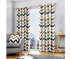 Fusion - Housse de Coussin - Chevron - 100% Coton, 100% Coton, Peau, Curtains: 66 Width x 54 Drop (168 x 137cm)