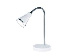 Reality, Lampe de table, Arras incl. 1 x LED,SMD,3,8 Watt,3000K,350 Lm. Corps: Plastique, Blanc Ã:11,5cm, H:47,0cm IP20,Interrupteur de cordon