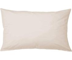 Heckett Lane Housse de Coussin 100% Coton Percale 40 x 80 cm Sable Blanchi