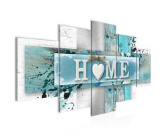 Tableau decoration murale Coeur de la maison - XXL Impression sur Toile Salon Appartment 5 Parties - prÃªt Ã accrocher - 504553a