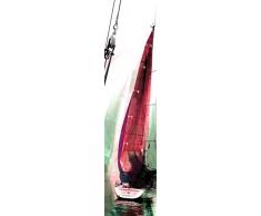 Scenolia Stickers géant papier peint déco PRENDRE LE LARGE ROSE 60 x 240 cm | Déco murale Qualité HD