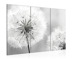 Tableau decoration murale Fleurs de pissenlit 120 x 80 cm - XXL Impression sur Toile Salon Appartment 3 Parties - prÃªt Ã accrocher - 207131c
