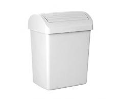 TATAY 1101801 Optimist Poubelle Swing 20 L Plastique Blanc 30 x 23,5 x 42 cm