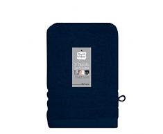 douceur dintérieur 2 gants de toilette 15x21 cm eponge vitamine bleu nuit