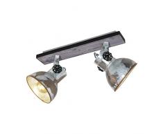 EGLO 49649 Spot, Bois, 40 W, Braun-Patina, Schwarz