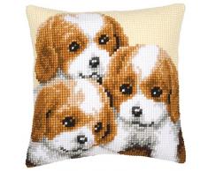 Kit coussin au point de croix 3 Chiots