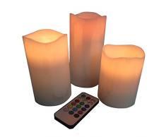 ZenLight 3BLT Set de 3 bougies LED avec télécommande