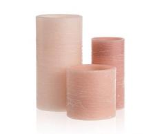 Pauleen 480.11 48011 Shine Like a Candle kit de 3 Bougies LED Cire véritable Flamme vacillante Blanc Chaud Abricot pour Mariage, noël, Apricot