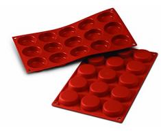 Silikomart 20.044.00.0060 SF044 Moule Forme Flan 15 CavitÃ©s Silicone Terre Cuite