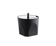 Alessi MT21 Sucrier, Acier Inoxydable, Noir, 8,5 x 8,5 x 8,5 cm