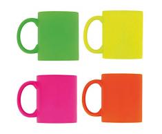 eBuyGB - Tasse en cÃ©ramique fluorescente brillante / au nÃ©on de 310 ml pour le thÃ© et le cafÃ©