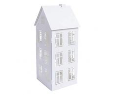 Home&Decorations Lanterne DÃ©corative en MÃ©tal - Lanterne de Maison pour IntÃ©rieur ou ExtÃ©rieur - RÃ©sistant - Blanc 20,7 x 19,5 x 47,5 cm