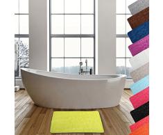 MSV 2108385 Galets Tapis de Bain Vert 50 x 80 cm