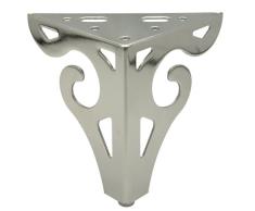 Wagner Sofa Wing Pieds de Meuble/Meuble/Table/Pied de canapÃ© â Acier chromÃ© Brillant, Plaque de Fixation, 1 Bouton, Hauteur 12 cm, Longueur 10 cm pour Meubles en palettes de Style Maison de Campagne