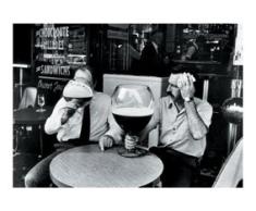 Affiche 24x30 cm Terrasse de cafÃ©, canicule 1971 / CafÃ© Terrace, 1971 Heat wave / Vor dem CafÃ©, 1971 Gluthitze KEYSTONE