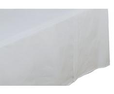 Nuit de France 330883 Drap Plat 57 Fils Finition Recouvrement Coton Gris Argent 310 x 240 x 0,5 cm