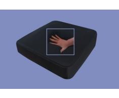 supply24 213 Visco Coussin de siège, Siège Tapisserie/Coussin, Coussin de Chaise 45 x 43 X 7 cm avec Polyester Housse Noir démontable