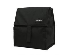 Packit PKT-PC-BLA Sac Repas Isotherme Plastique/Toile Polyester Noir 26 x 12 x 21 cm