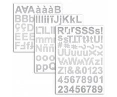 D.I.Y with Toga Alphabet Chipboards Autocollant, Autre, Argent, 15 x 25 x 0.5 cm