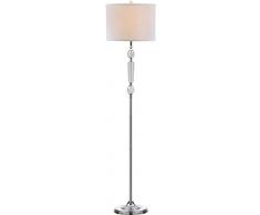 Safavieh EUL4176A Corona cristal Lampadaire, E27, 13 W, Crystal/Blanc, 35 x 35 x 153,03 cm