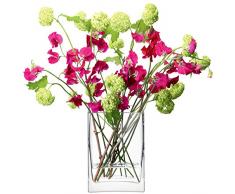 LSA International Fleur rectangulaire Bunch Vase Clair, Verre, Claire, 22 cm