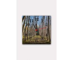 Bonamaison Horloge Murale en MDF, Multicolore, 30 x 30 cm