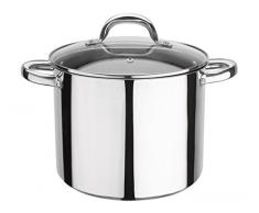 GSW 990196Â MontrÃ©al Faitout Ã LÃ©gumes avec Couvercle en Verre 22Â cm/Env. 7,0Â l Acier Inoxydable, Argent, 36Â x 23,5Â x 19,5Â cm, 2Â unitÃ©s