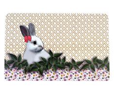 Laissez Lucie Faire LAPN6550 s. de Table PP Liberty Lapin, Plastique, Animaux, 44 x 25,5 x 0,2 cm