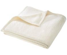 David Fussenegger Capri Plaid Uni, 65% coton/35% polyacrylique, Ãcru, 150 cm x 200 cm