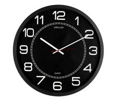 Unilux Méga Pendule de bureau Grande taille avec Système Quartz et Lisible jusquà 180 m Ø 57,5 cm Noir
