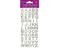 Eleganza Oaktree Crafts Stickers Alphabet Transparent/argenté Numéro 43
