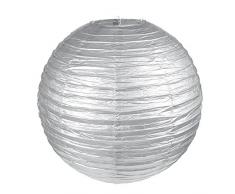 Santex 4333 Lanterne MÃ©tallisÃ©e Papier Argent Taille XL