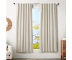 AmazonBasics Tringle Ã rideaux avec embouts cylindriques - 183 Ã 366 cm, diamÃ¨tre 2,5Â cm, Noir (Lot de 2)