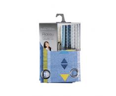 douceur dintérieur rideau a oeillets 140x260 cm polyester ethnie bleu