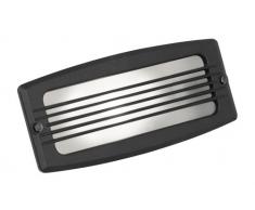 Oaks Lighting 073 BK Lampe brique en aluminium moulé sous pression avec diffuseur en polycarbonate opaque Encastré Noir