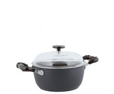 Sambonet 51007-74 1965 Vintage Quarzo Nero Marmite en Aluminium