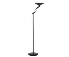 Unilux Dely Lampadaire LED 30W 3000 Lumens Articulé à Variation dintensité Lumineuse 186 x 33,5 cm Noir
