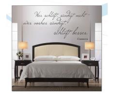 INDIGOS UG 4250380510590 Sticker Mural w046 Casanova Qui dort Ã lavance, a dÃ©jÃ pÃ©chÃ©, Mieux Dormir 96x42, Bleu, 96 x 42 cm