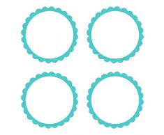 amscan Personalisierbare Sticker 20er Pack Turquoise