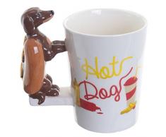 Puckator Mug Petit DÃ©jeuner avec Anse Forme Teckel Hot Dog