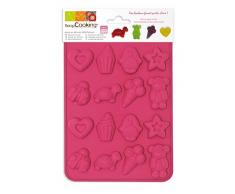 ScrapCooking 6722 Moule - Petits Bonbons, Silicone, Rose, 23 x 14,5 x 1,5 cm