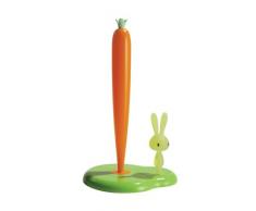 Alessi Asg42/h Gr Bunny & Carrot Porte Rouleau de Papier de Cuisine en RÃ©sine Thermoplastique, Vert