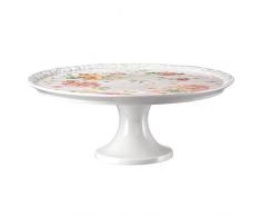 Rosenthal 10430-407165-12819 Plat à Tarte sur Pied Grand, Porcelaine, Rose, 42,9 x 42,9 x 13,4 cm