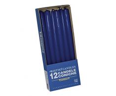 Cereria de Giorgio risthÃ² Bougies Coniques pour bougeoir, Cire, Bleu, 2.2Â x 30Â cm, 12Â unitÃ©s