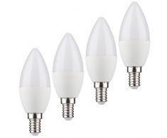 MÃ¼ller-Licht 400021A Lot de 10Â ampoules Essentials en forme de bougie, A+, Ã©quivaut Ã une ampoule de 25Â W, plastique, 3,0Â watts, E14, Plastique, WeiÃ, E14, 5.5W, 230V