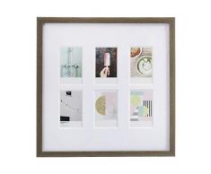 AmazonBasics Cadre photo pour instantanÃ© Instax - 6 photos - 8 x 5 cm, Bois rustique