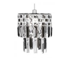 Oaks Lighting Maia Suspension Pendentifs en acrylique et structure chromée Transparent/gris
