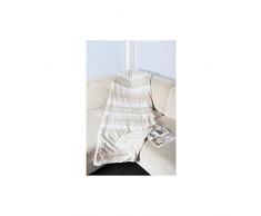 Comptoir du Linge Plaid Fausse Fourrure Micro GL imp, Microfibre, Blanc, 200 x 150 cm