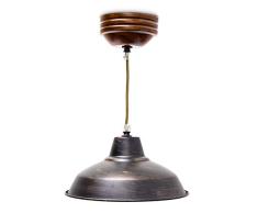 Relaxdays 10018907 Suspension Plafond Plafonnier Lampe Ã Suspendre de Style Industriel, MÃ©tal