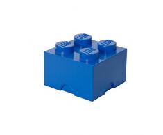 Brique de rangement LEGO 4 plots, BoÃ®te de rangement empilable, 5,7 l, bleu